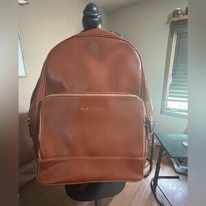 Large Tan Leather Backpack